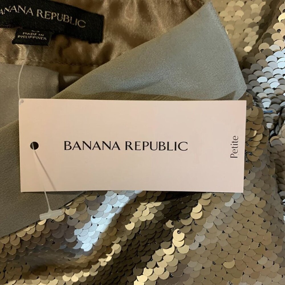 Banana Republic Women's Sequin Knee Length Pencil Skirt SIze 0 NWT - Picture 6 of 13